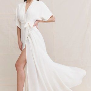 Reformation Winslow Wrap Dress - Ivory